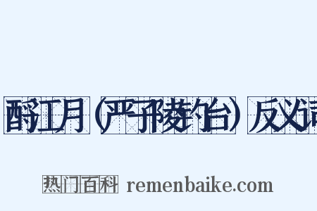 酹江月（严子陵钓台）反义词是什么意思的图片